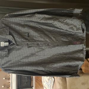 Calvin Klein jeans silver button down men's shirt